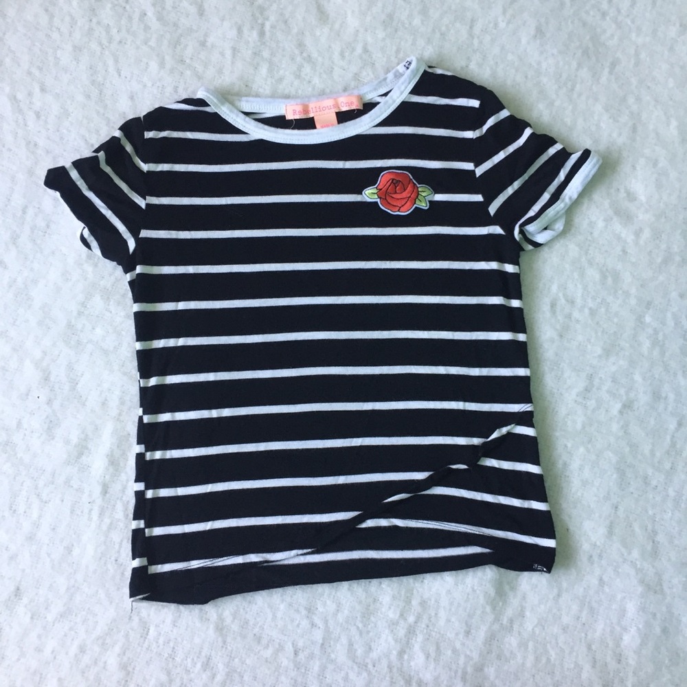 Rebellious One Striped Rose Shirt 🌹